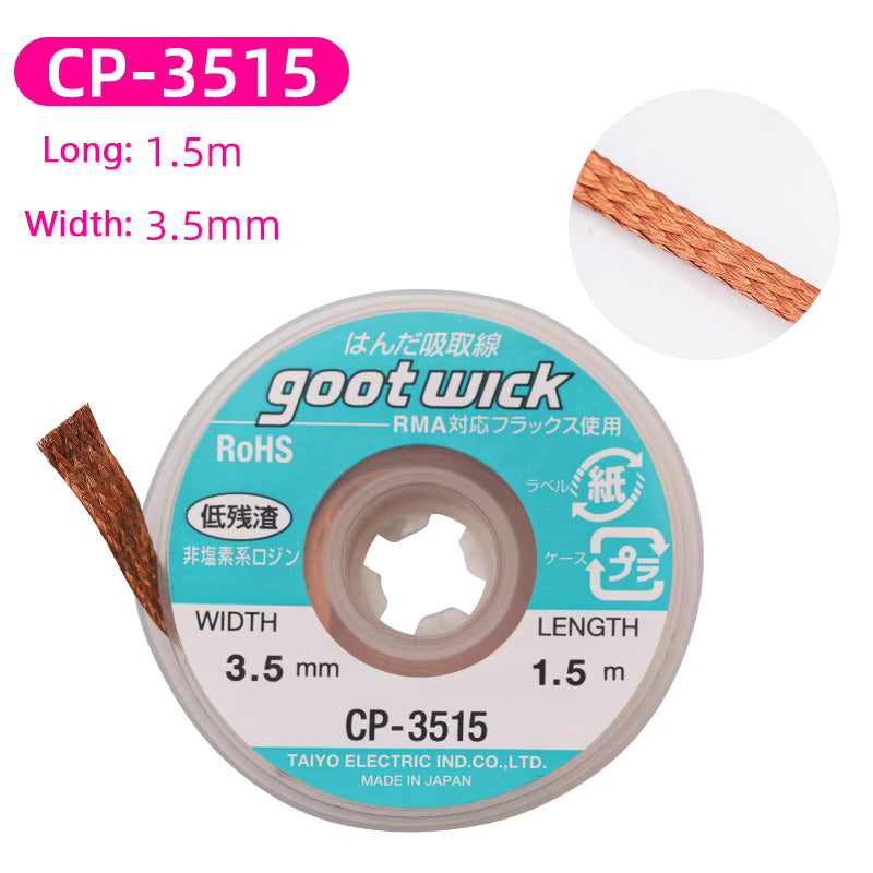 Goot Wick Welding Tin Sucker Cable Desoldering Braid 1.5-3.5mm