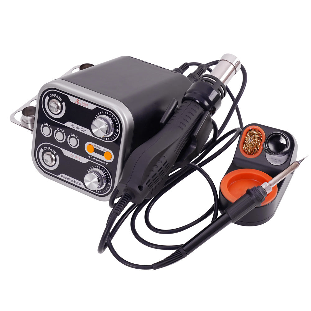 CP-601 Soldering Station with Soldering Iron Hot Air Gun