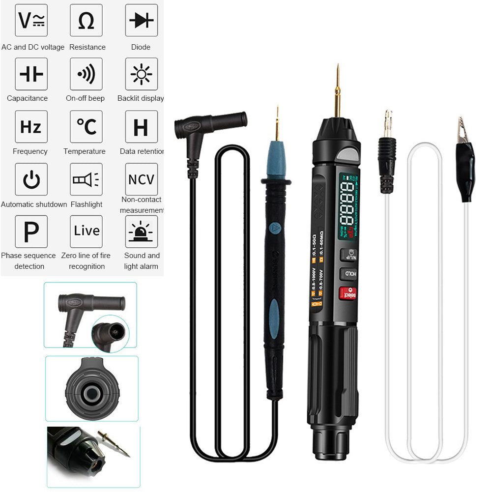 RELIFE 3 IN 1 DT-01 Smart Pen Multimeter High Precision Negative Test Lead