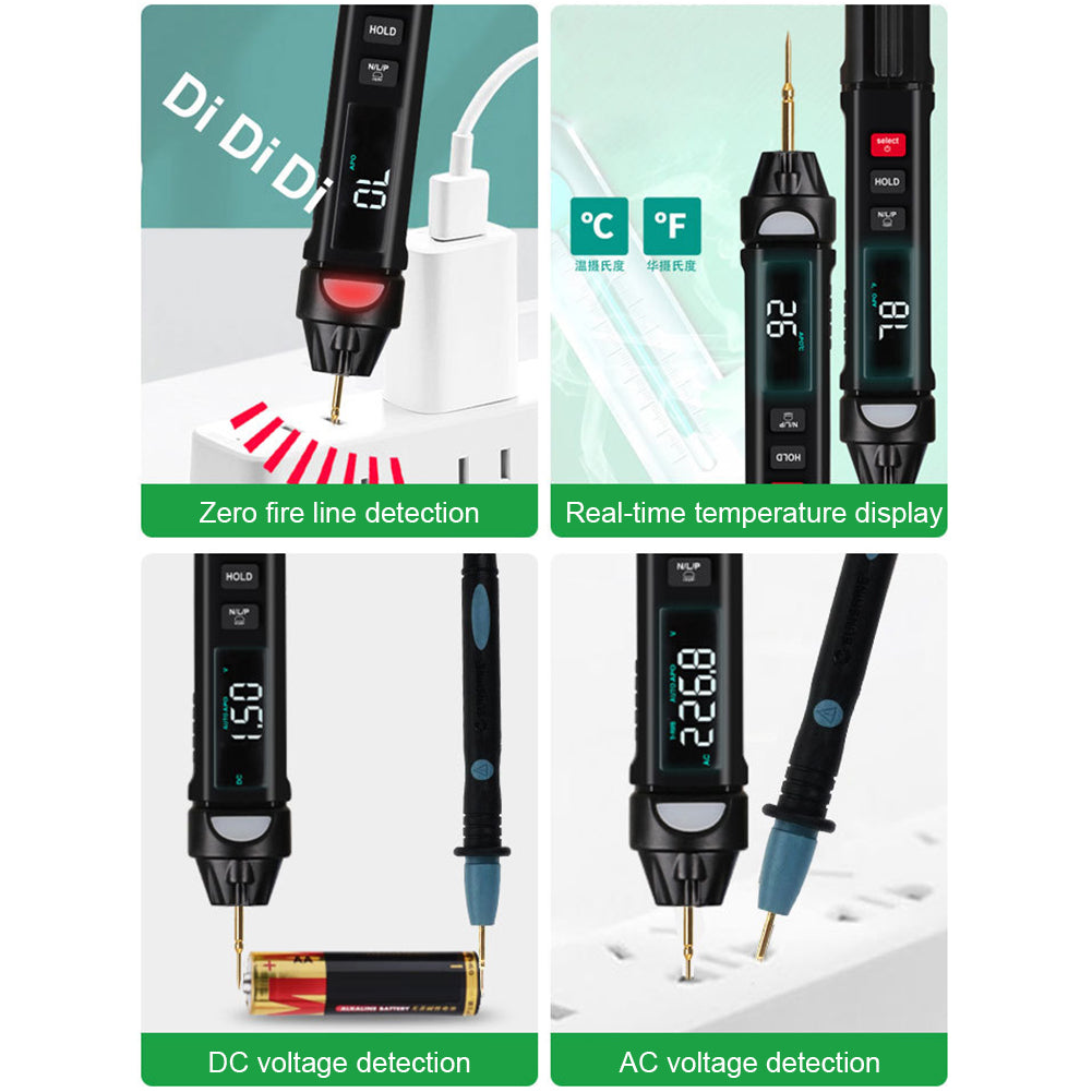 RELIFE 3 IN 1 DT-01 Smart Pen Multimeter High Precision Negative Test Lead