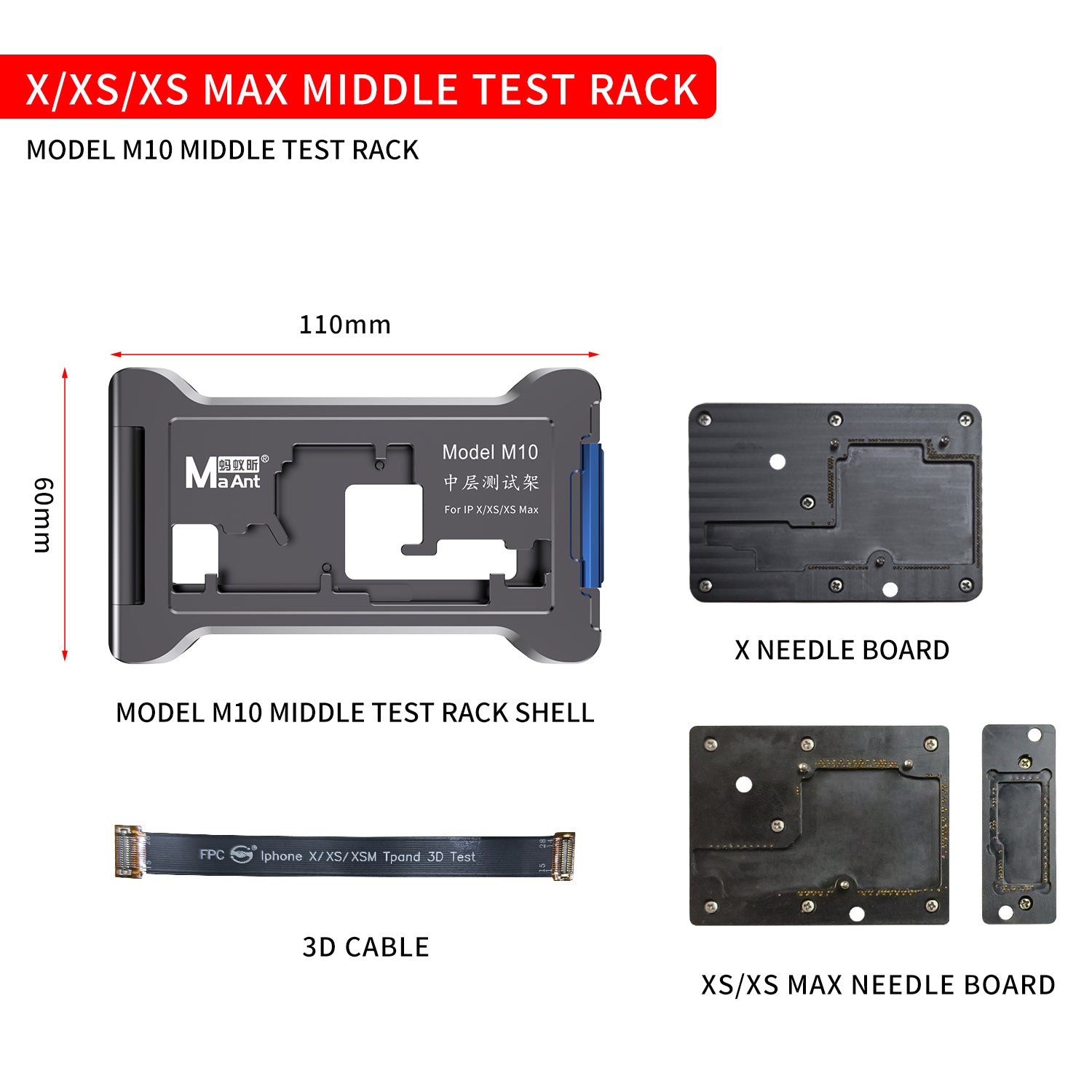 MaAnt M12 Motherboard Layered Test Fixture for iPhone