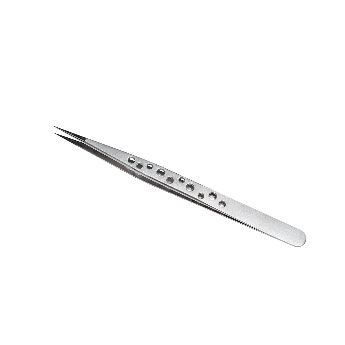 Anti Magnetic Flat Round Tip Tweezers Static Precision Repair Tool ST13